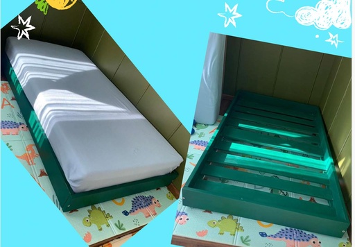 CAMA NIDO COLOR VERDE 11/5 SIN COLCHÓN